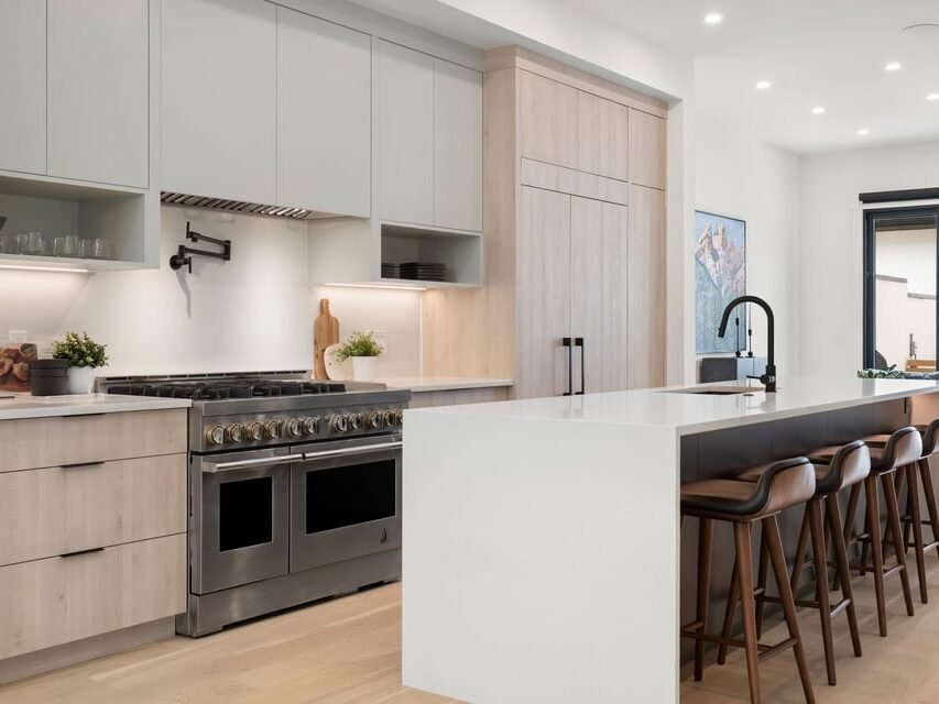 White kitchen cabinets HDR real estate photo Simcoe County