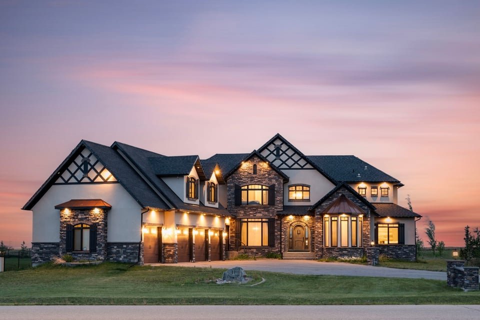 Twilight exterior real estate photo Simcoe County listing